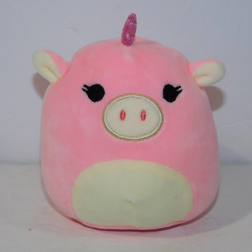 Squishamallows 5" Plush Pink White Unicorn Zoe Stuffed Kellytoy